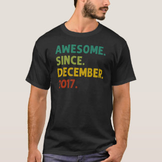 Camiseta Asombroso niño de 5 años desde diciembre de 2017