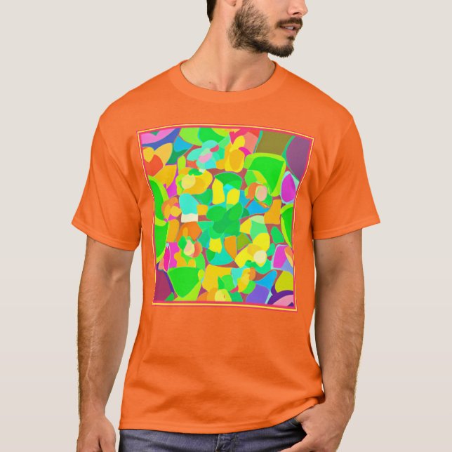 Camiseta Asombroso Patrón Colores Arte (Anverso)
