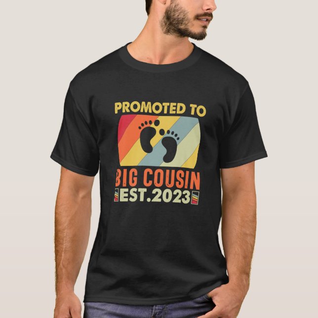 Camiseta Asombroso Promovido A Gran Primo 2023 Embarazo Ann (Anverso)