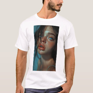 Camiseta Asombroso retrato de una bella mujer   Fash de mod