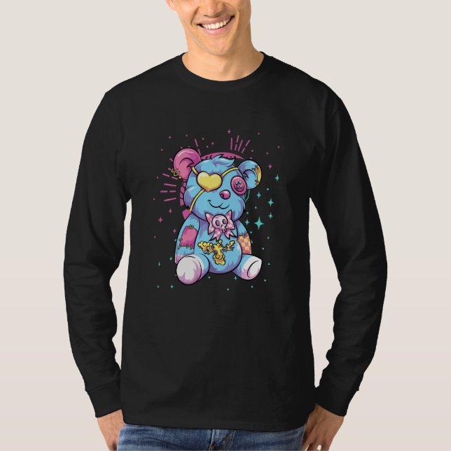 Camiseta Asombroso Teddy Bear Kowai Pagan Occult Scary Past (Anverso)