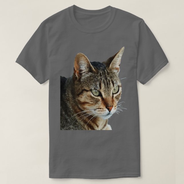 Camiseta Asombroso Vector de Retrato de Cierre de Gato de T (Diseño del anverso)