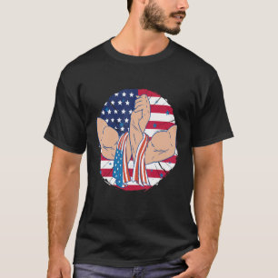 Camiseta Asombrosos brazos musculares de EEUU estrechando m