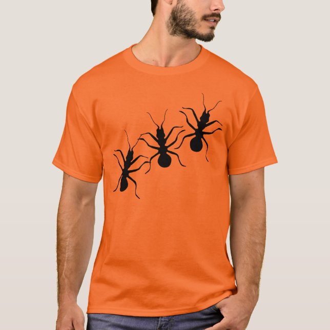 Camiseta Asombrosos insectos de hormigas negras (Anverso)