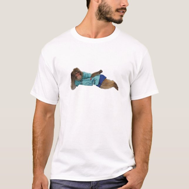Camiseta Asomonkey lazy Kurimatsu T-shirt.　くり松の寝そべり (Anverso)