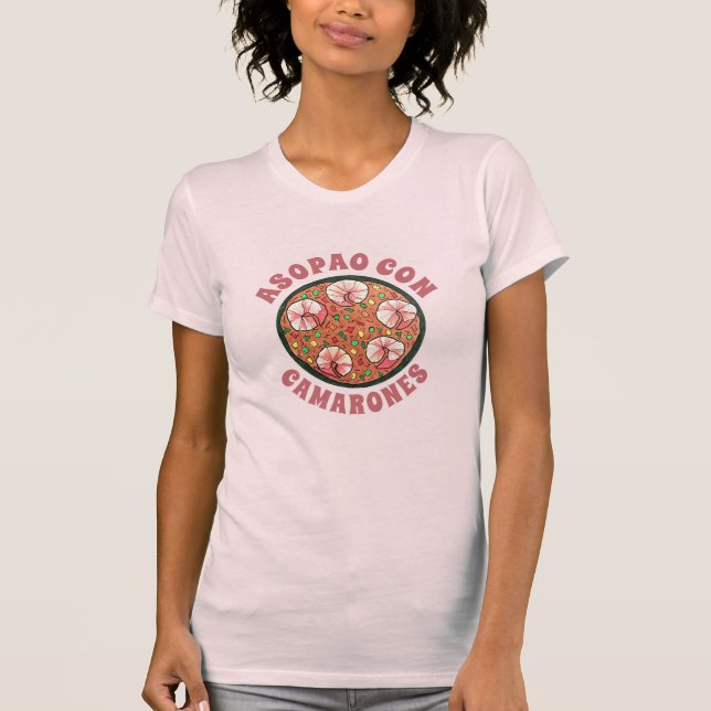 Camiseta Asopao con Camarones Estofado de camarón puertorri (Anverso)