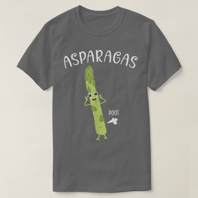 Camiseta Asparagas Asparagus Fart Vegetariano 68 (Diseño del anverso)