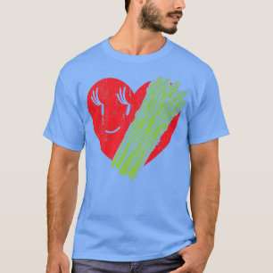 Camiseta Asparagus Heart Garden Vegetable Vegetariano