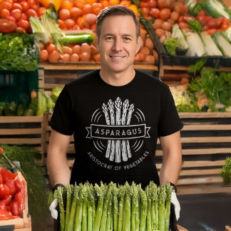Camiseta Asparagus Personalizado Textos Retro Mercado de Ag
