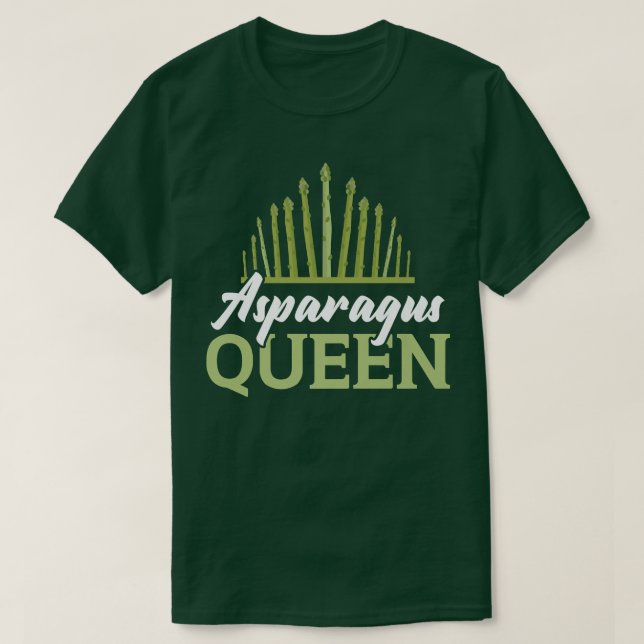 Camiseta Asparagus Queen Vegan Vegetable Premium (Diseño del anverso)