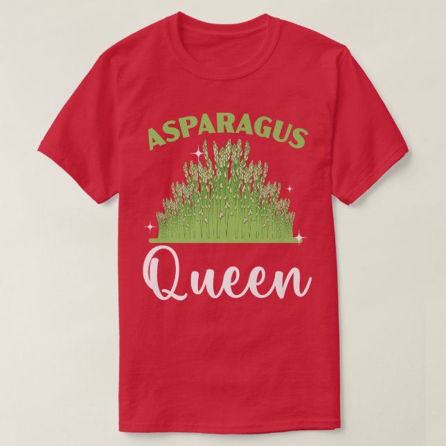 Camiseta Asparagus Queen Vegan Vegetable Vegetarian  (Diseño del anverso)