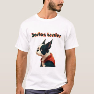 Camiseta aspecto de boston terrier