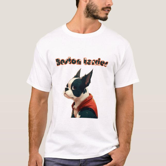 Camiseta aspecto de boston terrier (Anverso)