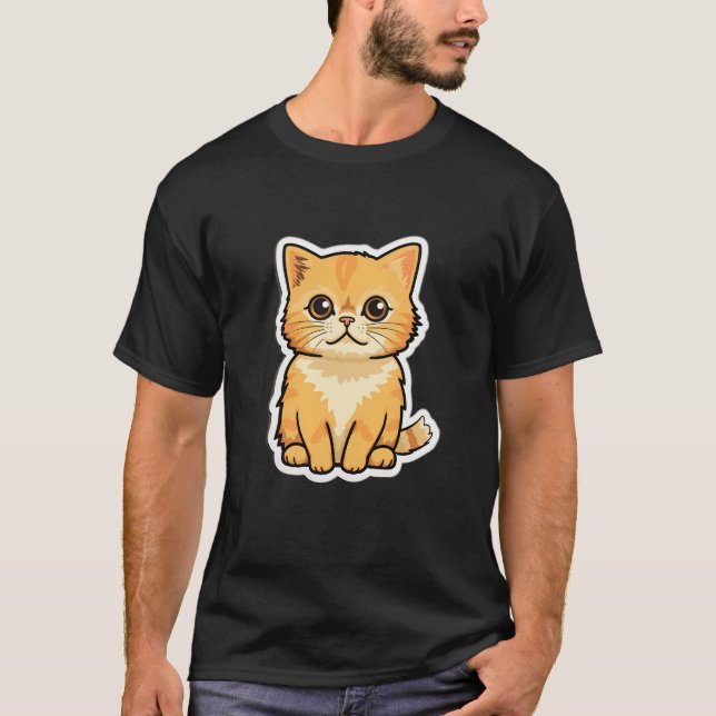Camiseta Aspecto de gato bonito (Anverso)
