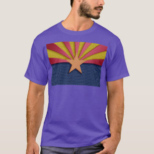 Camiseta Aspecto Metalizado de la bandera de Arizona