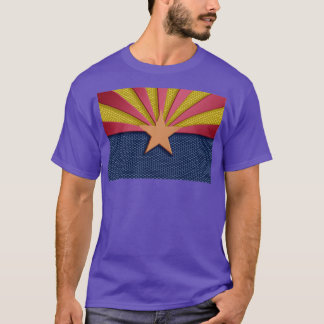 Camiseta Aspecto Metalizado de la bandera de Arizona