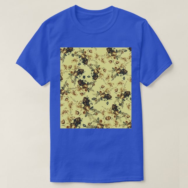 Camiseta Aspecto psicodélico Patrón floral o flor (Diseño del anverso)