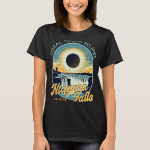 Camiseta Aspecto vintage Eclipse solar total Cataratas del
