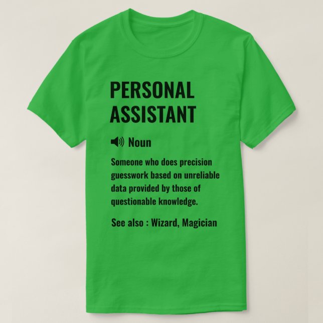 Camiseta Aspectos personales de la definición divertida de  (Diseño del anverso)