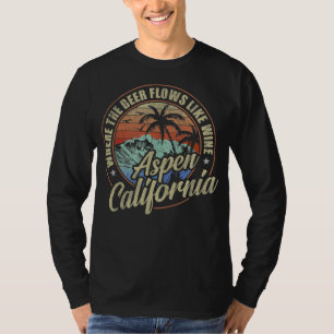Camiseta aspen california donde la cerveza fluye como el vi
