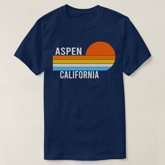 Camiseta Aspen California Vintage Sunset (Diseño del anverso)