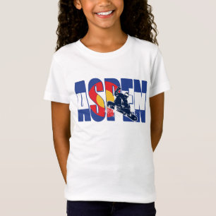 Camiseta Aspen Colorado con Snowboard