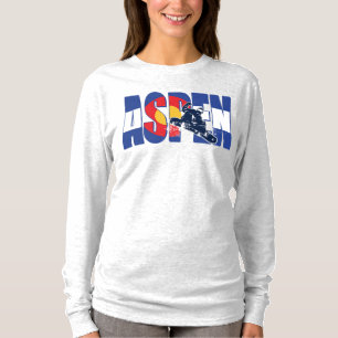 Camiseta Aspen Colorado con Snowboard