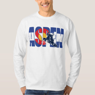 Camiseta Aspen Colorado con Snowboarder