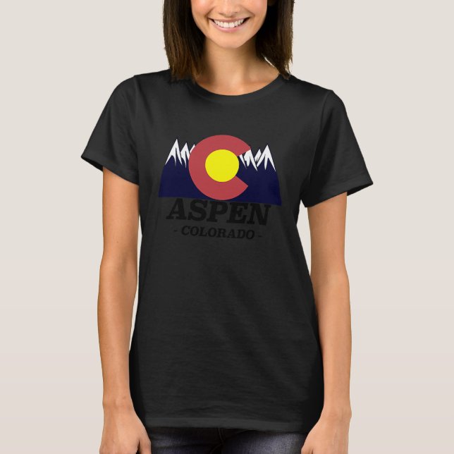 Camiseta Aspen Colorado   Souvenir (Anverso)