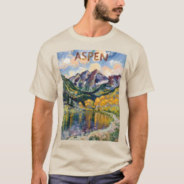 Camiseta Aspen Colorado Van Gogh Style Mountain