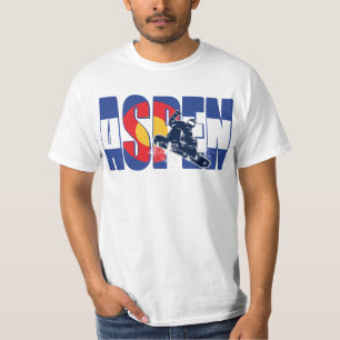 Camiseta Aspen Colorado y Snowboard