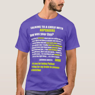 Camiseta Asperger Autism Retardo de procesamiento ADHD Cómo