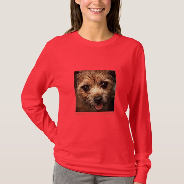 Camiseta Áspero-Pescuezo de Terrier de frontera (Anverso)