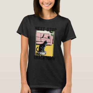 Camiseta Aspiradora Robot Divertido Gato Próxima Parada Sna