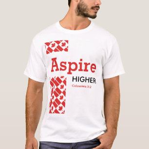Camiseta ASPIRE HIGHER Canada Flag Christian Scripting