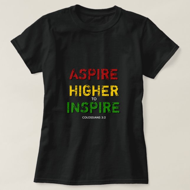 Camiseta ASPIRE MAYOR INSPIRACIÓN Cristiano Motivacional |  (Diseño del anverso)