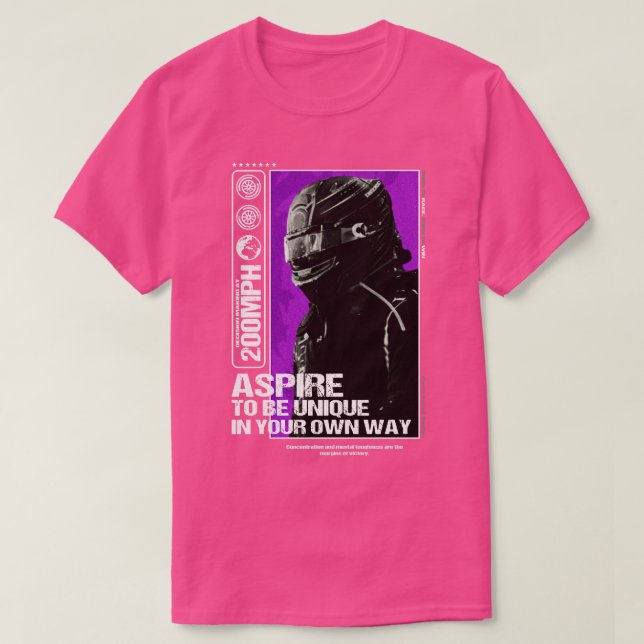 Camiseta Aspire Motivation F1 Driver Design (Diseño del anverso)