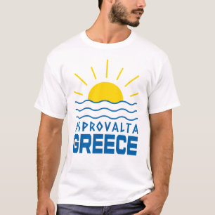 Camiseta Asprovalta Grecia Sol Y Mar Hombres Blanco