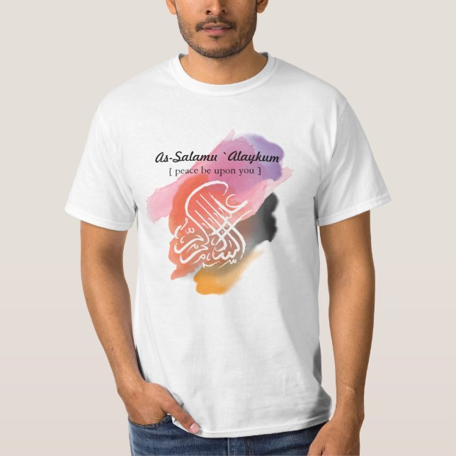 Camiseta Assalamu 'alaikum - Arte de caligrafía árabe (Anverso)