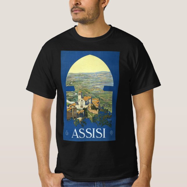 Camiseta Assisi Italia Viajes de época Arte Francesco Basíl (Anverso)