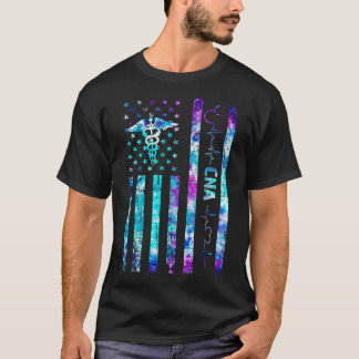 Camiseta Assista de la Enfermería certificada de la bandera