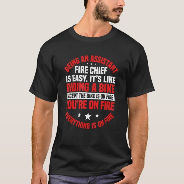 Camiseta Assistant Fire Chief Commanding Officer Riding Bik (Anverso)