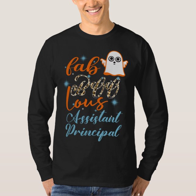 Camiseta Assistant Principal Halloween Fab Boo Lous Leopard (Anverso)
