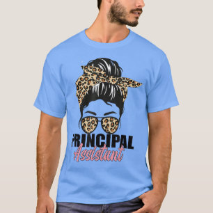 Camiseta Assistant Principal Messy Bun Job Title School Wor