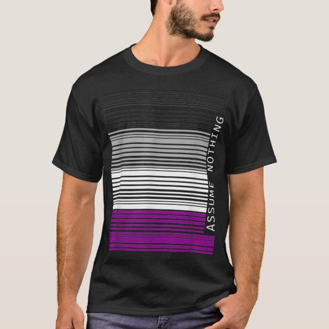Camiseta Assume Nothing Asexual Ace Pride Aromantic Asexual (Anverso)