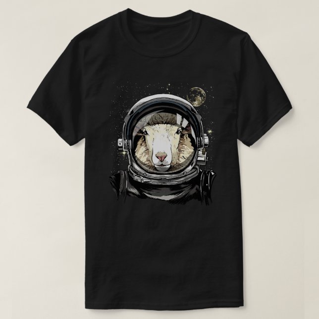 Camiseta Ast de exploración espacial de ovejas que adoran o (Diseño del anverso)