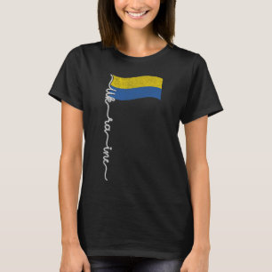 Camiseta Asta de orgullo ucraniana--Bandera elegante con di
