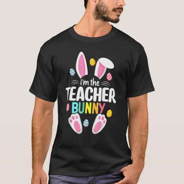 Camiseta Aster Teacher Bunny Ears Teacher Life Easter Day E (Anverso)