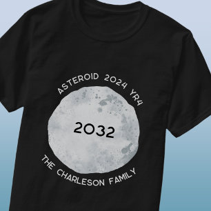 Camiseta Asteroide 2024 YR4 2032 Nombre de familia personal