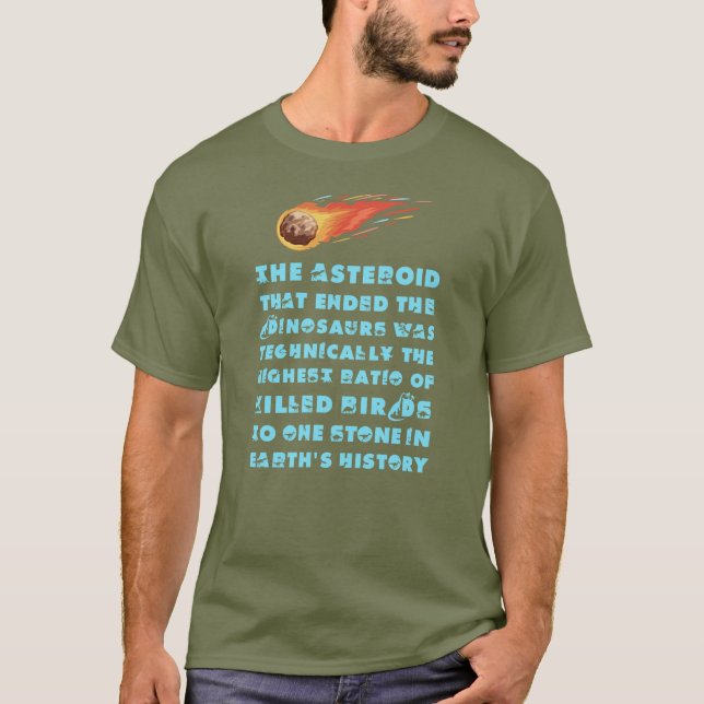 Camiseta Asteroide que mató a los dinosaurios (Anverso)